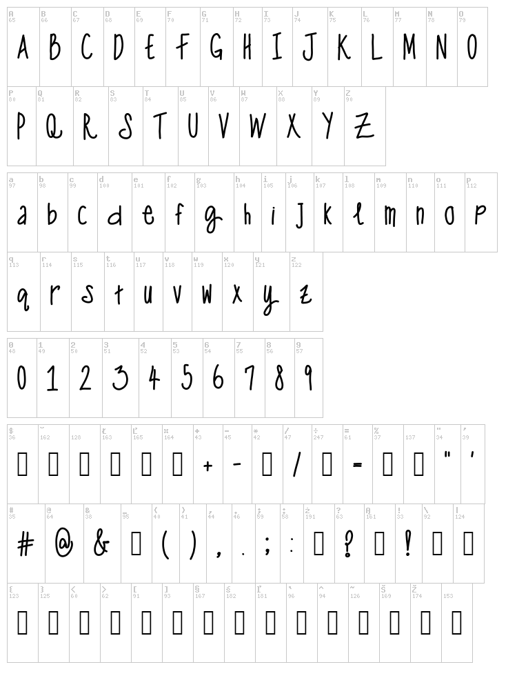 One man wolf pack font map